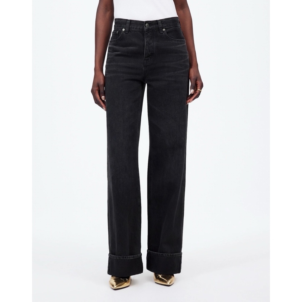 Madewell Low-Slung Baggy Jeans in Garza Black Wash Size 29